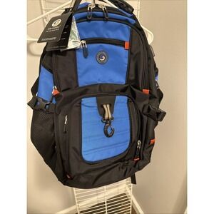 SHRRADOO NWT Extra Large 50L Travel Laptop Backpack w/USB Charging Port, Blue